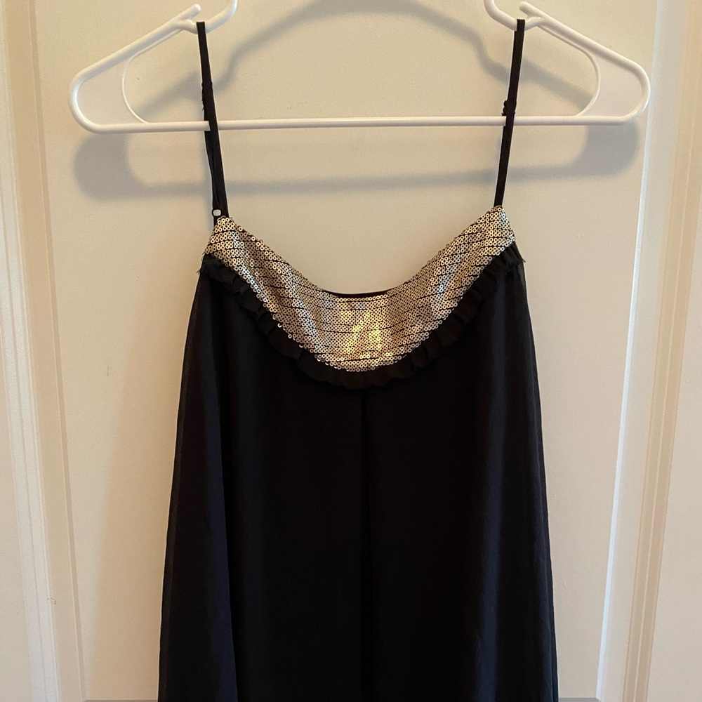 EXPRESS. Black sequence cami top. Size S.